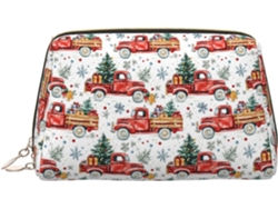 Neceser rojo navideño con estampado de la marca S/BRAND