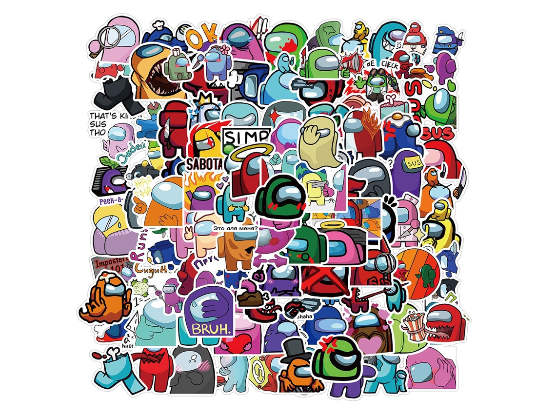 Adesivos De Grafite (a Prova D'água, Sem Resíduo) 100 Peças Estilo Emoji De Jogo Para Celulares, Skateboards E Malas