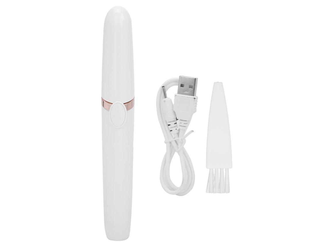 Aparador de sobrancelhas USB indolor para mulheres, barbeador facial elétrico e máquina de remoção de pelos, branco (2026), branco.