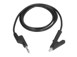 Cables de prueba 2026 con pinza de cocodrilo y conector banana de silicona de latón flexible de 4 mm para pruebas eléctricas J.70035 1 Negro