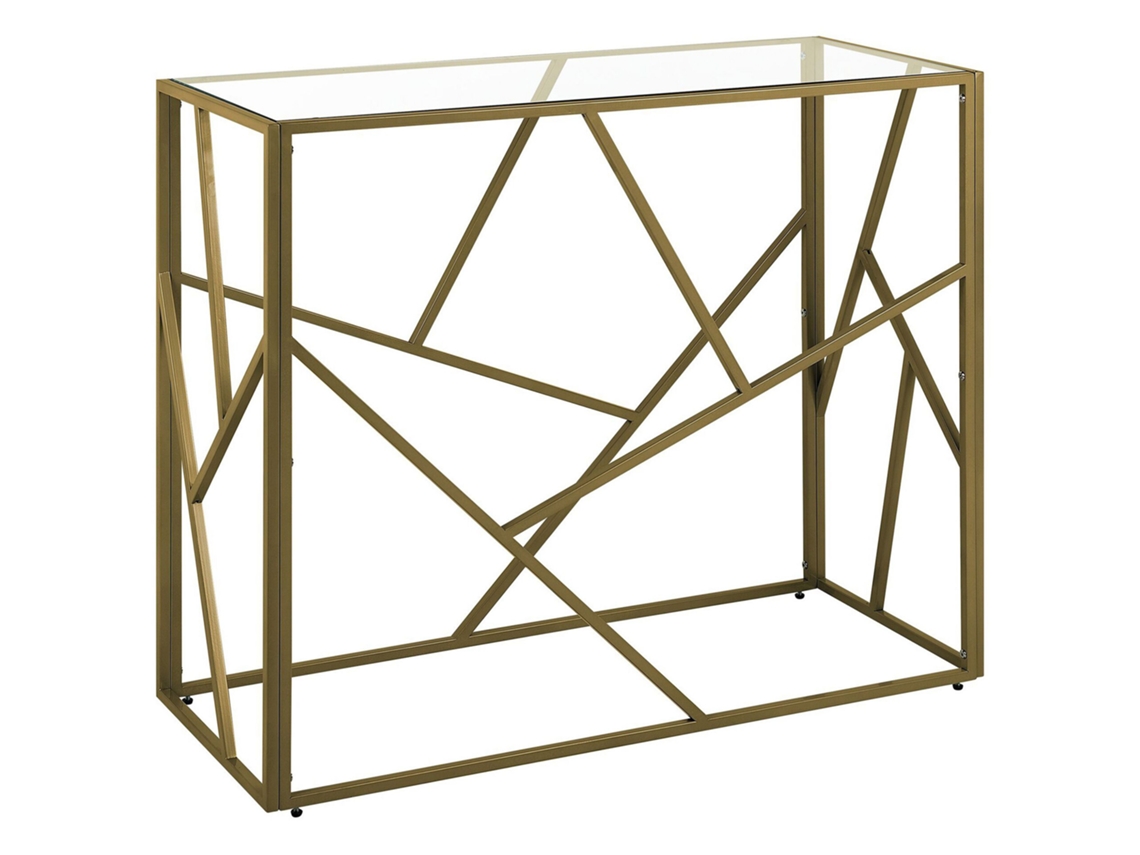 Aparador de estilo glamuroso BELIANI Orland de Vidrio Dorado 100x40x85