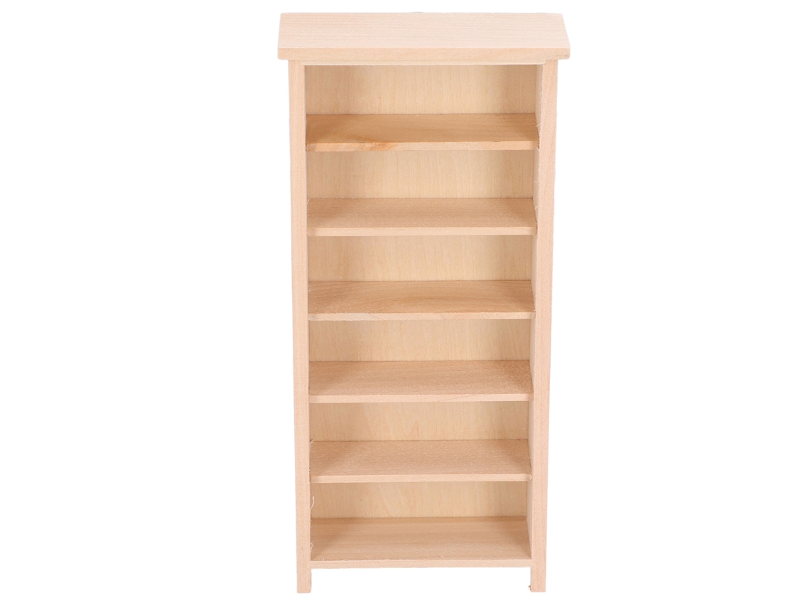 Estantería En Miniatura Para Casa De Muñecas Escala 1:12, Material De Abedul, Decoración En Miniatura