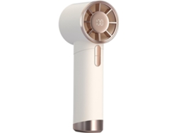 Ventilador portátil Digitallab ajustable en varios niveles, con pantalla LED, recargable, carcasa metálica (beige)