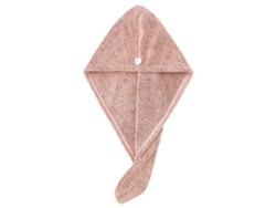 Conjunto de Toalla KOFIHETY Cabello Pañuelo Absorbente Secado Rápido Botones Largo Bambú Rosa (Talla Única)