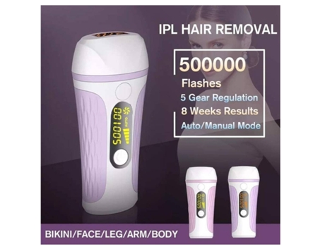 Depiladora de Luz Pulsada Ipl 500.000 Flashes con 2 Modos y 5 Niveles de Energíaspink AUJEZON