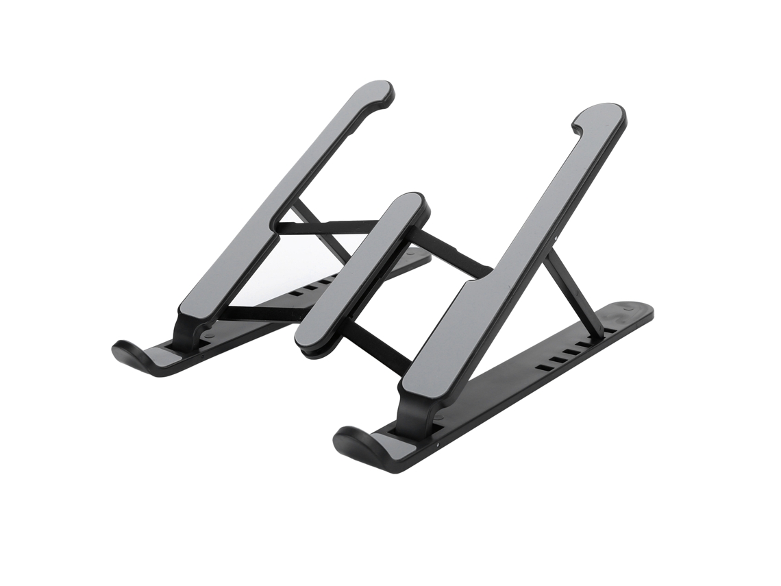 Soporte Para Portátil, Plegable Y Ajustable En Altura, Disipación De Calor, Elevador De Computadora Para Oficina Negro