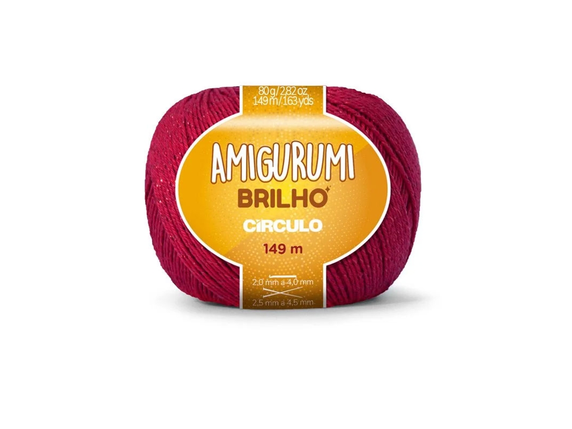 Hilo de crochet Circle Amigurumi Shine 80g Carmín 3528