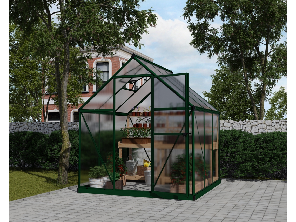 Canopia Mythos Invernadero De Jardín Policarbonato Doble Capa 126x185x208 Cm Verde