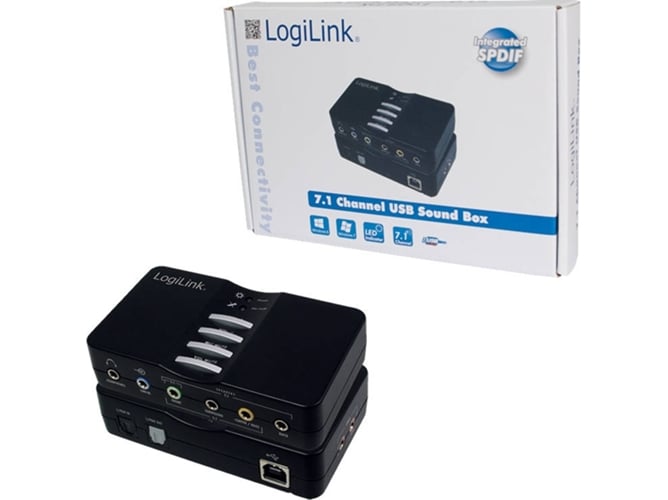 Tarjeta de Sonido LOGILINK USB Sound Box Dolby 7.1 8-Channel