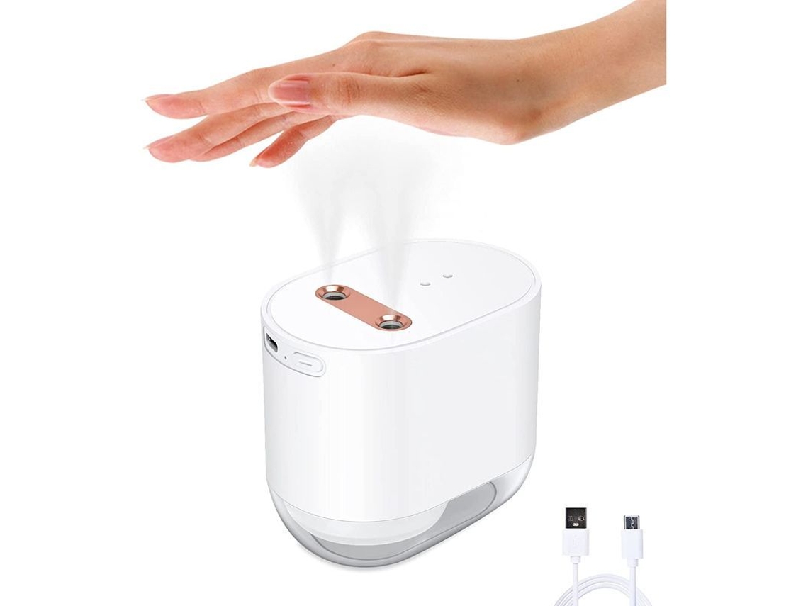Dispensador Automático De Alcohol De Dos Orificios, 100 Ml/7,2 Oz, Sin Contacto, Recargable Por Usb.