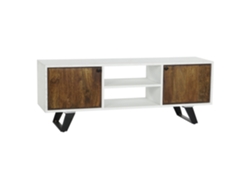Mueble Tv Mango Metal Blanco 135x35x51cm