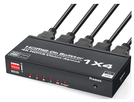 Adaptador Divisor Hdmi 4K @ 60Hz HDMI1212-Y7 Negro