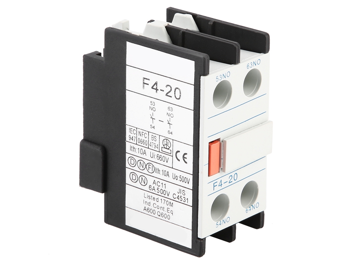 8 Unidades Bloque De Contacto Auxiliar F4-20 2no Para Contactores Ac Series Cjx2 Cjx4 Lc1