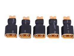 Pieza para Teledirigidos 5 Piezas RC Drone Enchufe Adaptador Enchufe Convertidor de Batería XT30 a XT60 (XT30 Hembra a XT60 Enchufe)