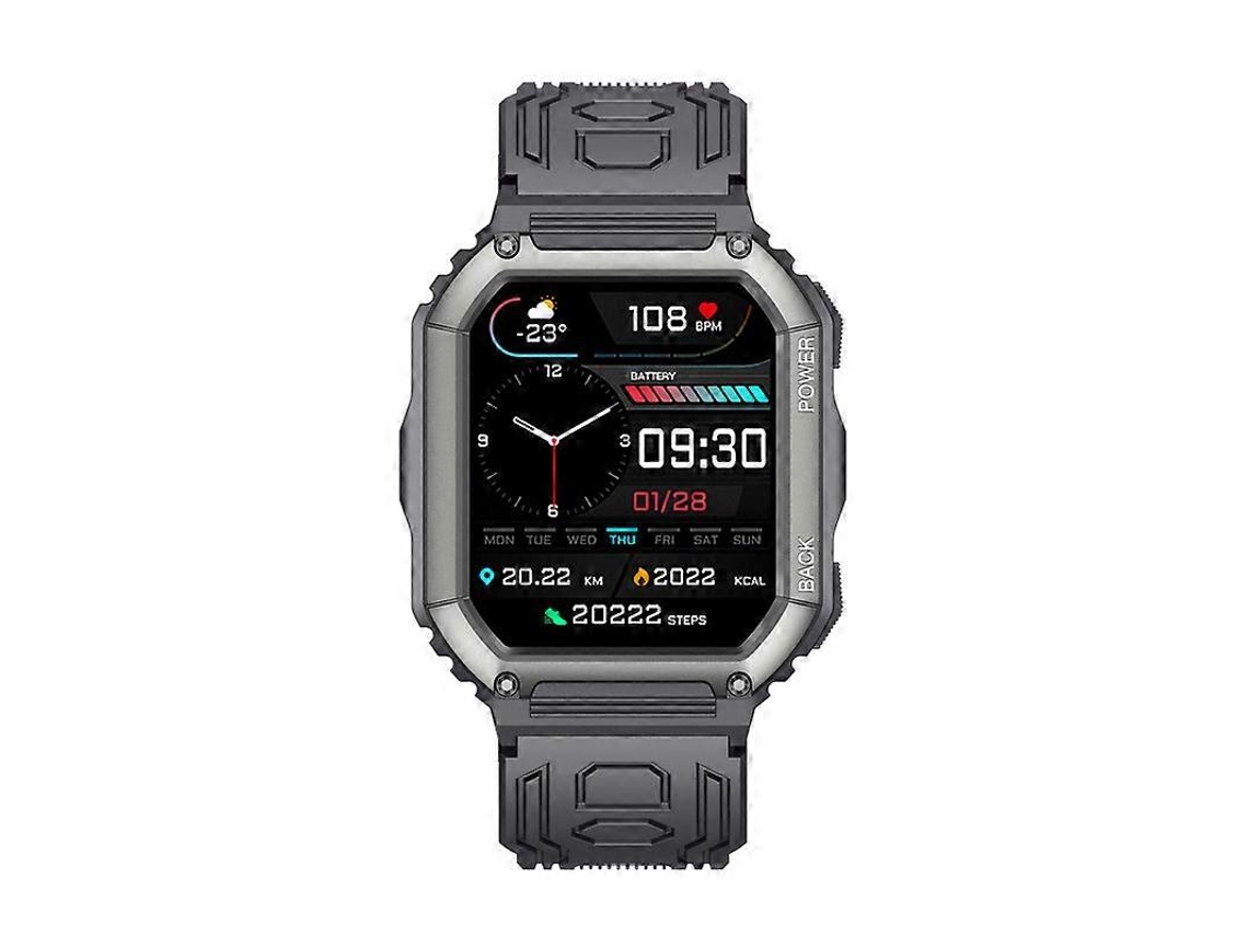 Reloj inteligente Kr06 para actividades al aire libre, pantalla IPS de 1.8", monitor de frecuencia cardíaca, pulsera deportiva y de fitness Ly Ebike