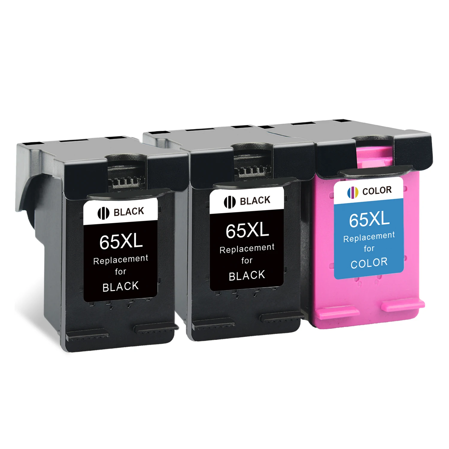 3 Cartuchos De Tinta N.° 65xl Para Impresoras Hp65 Compatibles Con Hp Envy 5010, 5020, 3720, 2130, 2652, 2655, 3723, 3724 Y 3730.