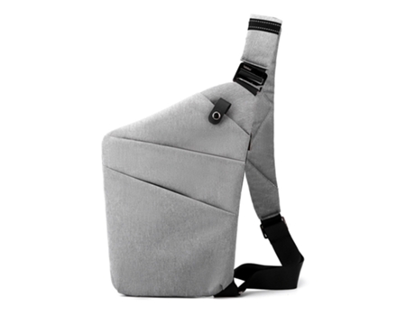 Mochila de hombro, mochila de pecho pequeña impermeable antirrobo (gris)