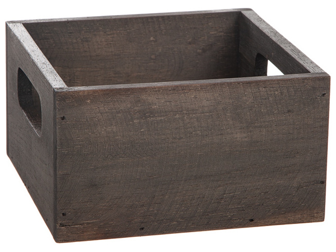 Caja de madera con dos asas