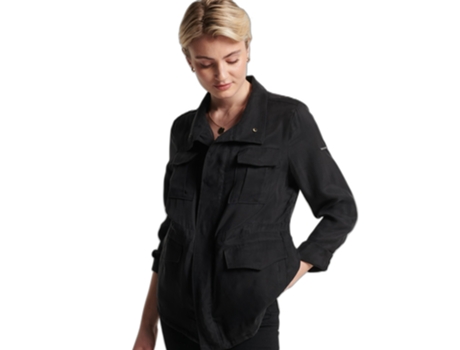 Abrigo para Mujer SUPERDRY (XS - Negro)