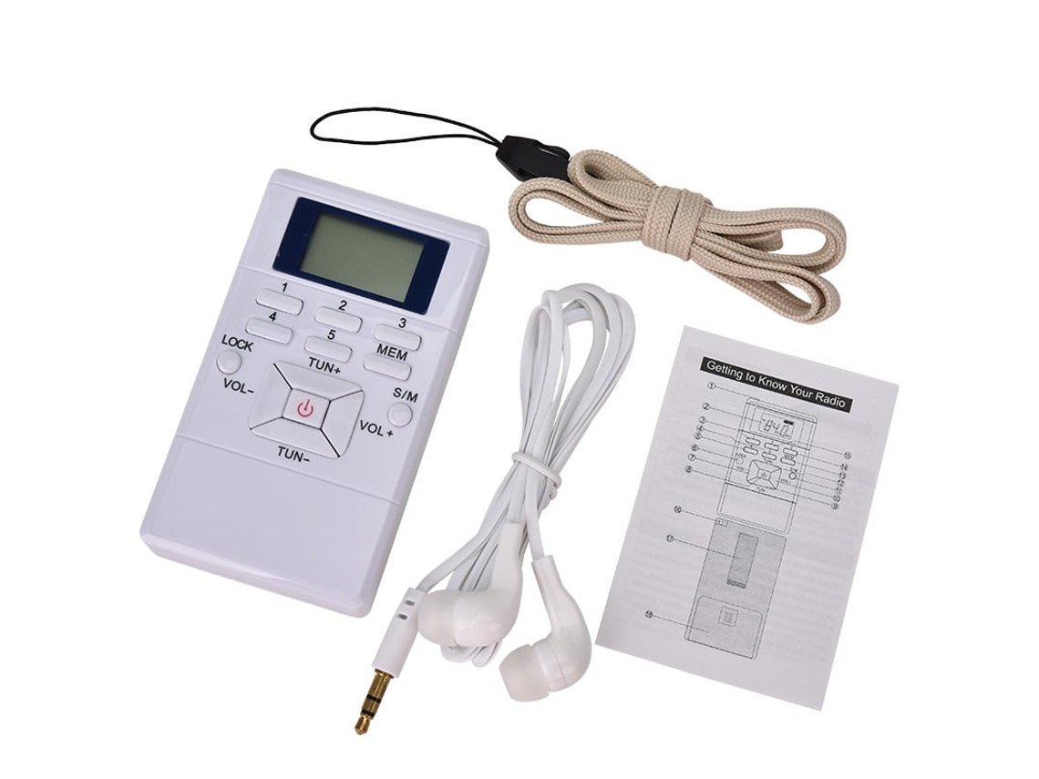 Mini radio portátil Hrd 109 blanca Hentenhome
