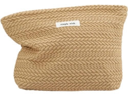 Neceser De Tela Natural Con Cierre Ergonómico, Tejido Espacioso, Unisex, Bolsa