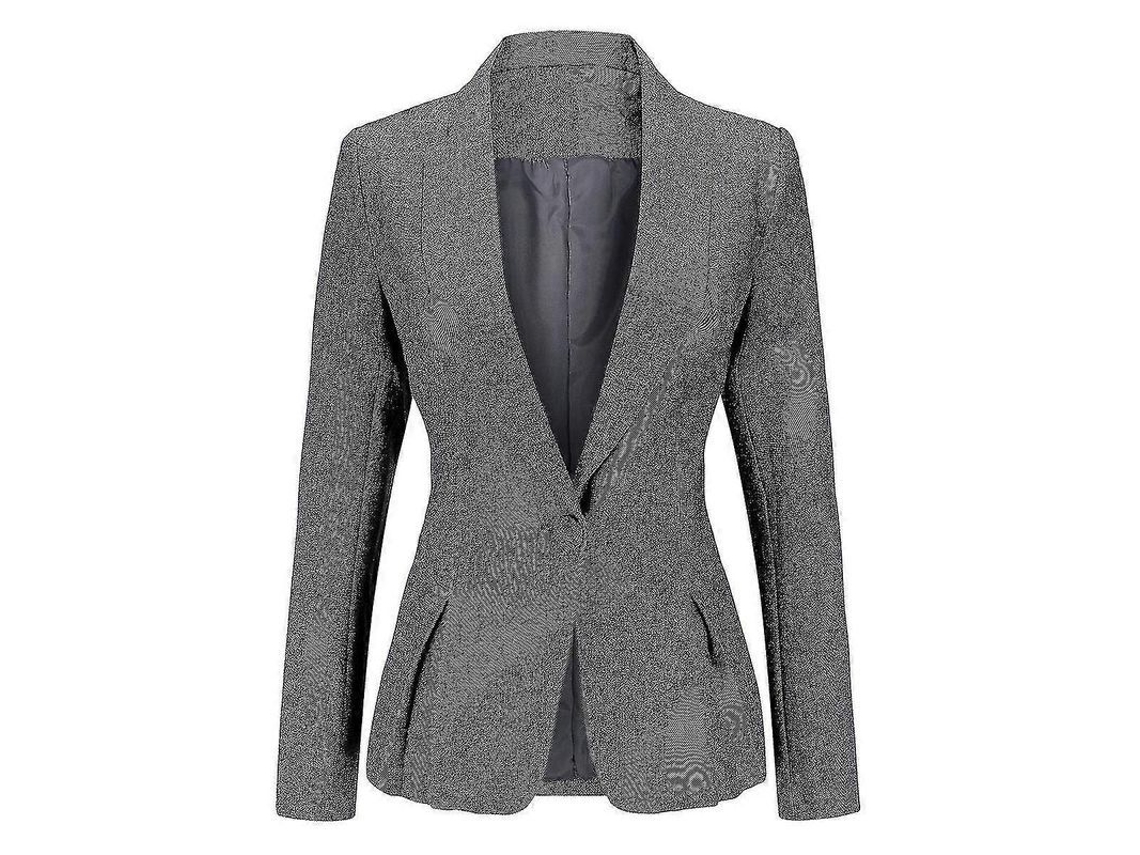 2026-chaqueta De Traje Clásica Para Mujer Con Cintura Slim Y Volante En El Bajo Con Un Botón