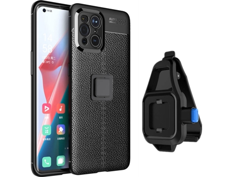 Funda Oppo Find X3 Pro Rugged Leather con Soporte de Cintura Negro