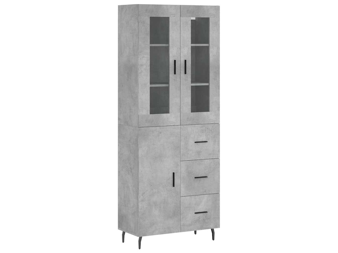 Maison Exclusive - Aparador Alto Madera Contrachapada Gris Hormigón 69,5x34x180 Cm
