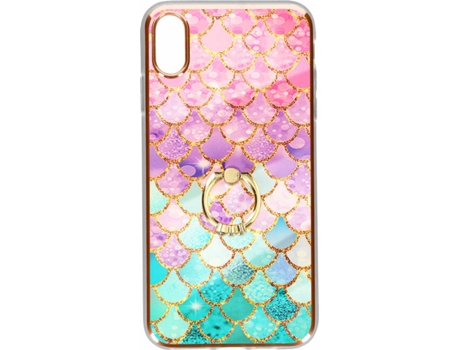 Carcasa iPhone XS Max AVIZAR TPU-IMD-MC-XSM Anillo Sujeción Multicolor
