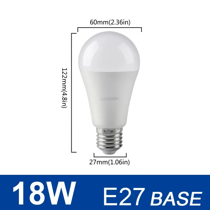 (18w E27, Atenuación Tricolor) 6 Bombillas Led, Ac220v, Ahorro De Energía, Luz Led Doméstica Para Sala De Estar