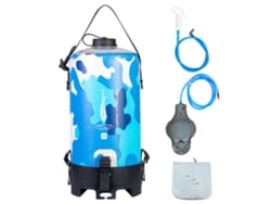 Bolsa De Ducha Portátil De 12 Litros Con Bomba De Pie Y Manguera Para Acampar, Hacer Senderismo Y Excursionismo.