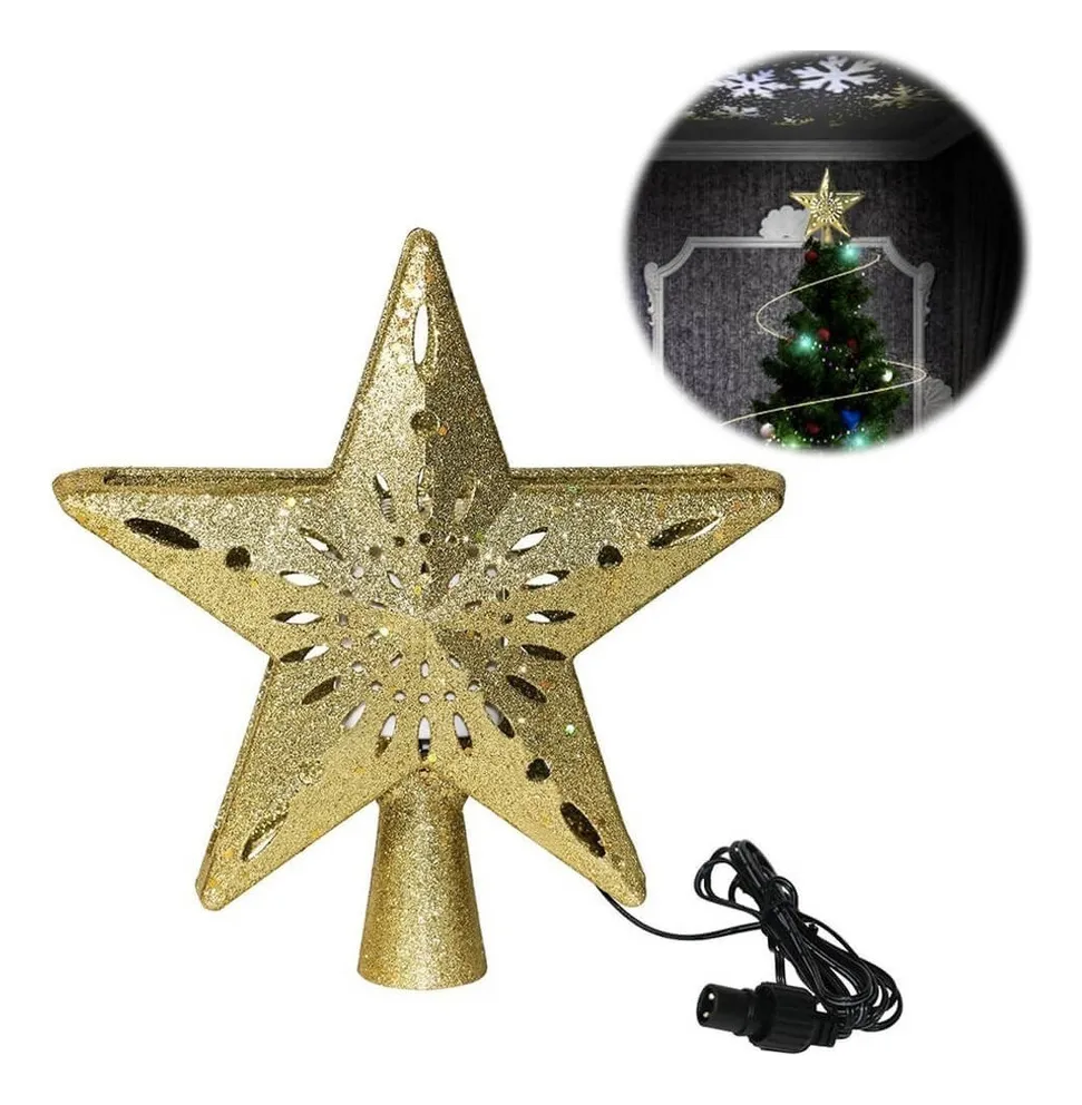 Proyector de lámpara estrella para árbol de Navidad Nevadovayotoy