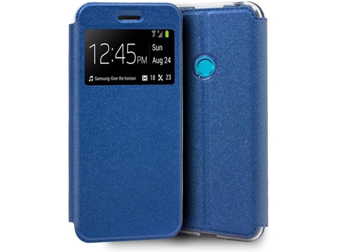 Funda Huawei P Smart+ 2019, P Smart 2019, Honor 10 Lite COOL Flip Azul