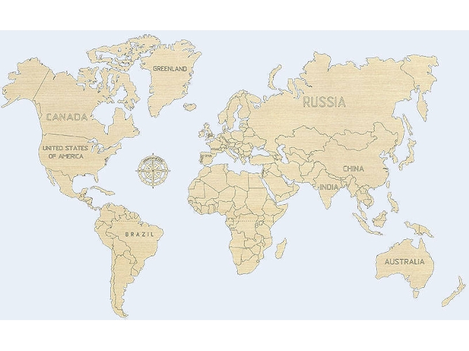 Puzzle 3D WOODEN.CITY World Map M