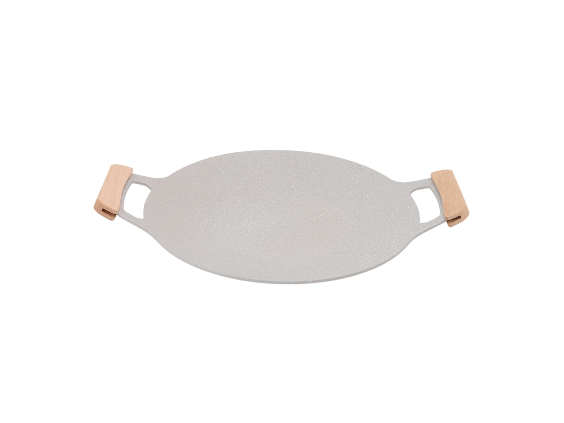 Sartén De Parrilla Coreana Antiadherente Para Interior Y Exterior, Placa De Barbacoa De Aluminio Con Asas Para Vitrocerámica E Inducción 34cm