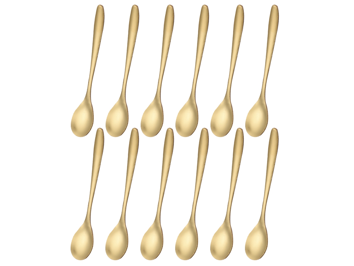 Cucharas de café - Juego de 12 cucharas de acero inoxidable JEIIBRZUI