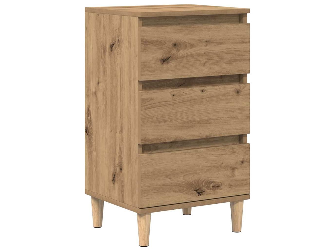 Maison Exclusive - Armario De Noche Con Cajón Roble Artesanal 40 X 35 X 70 Cm