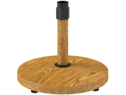 Base Para Sombrilla De Exterior Con Almohadillas Ajustables Relleno De Cemento Y Diseño Decorativo Ø48x44 Cm Madera