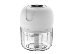 Moedor de Alho e Vegetais Elétrico Portátil , Moedor de Carne Multifuncional, Recarregável Via Usb. MDUG (branco, 250 Ml)