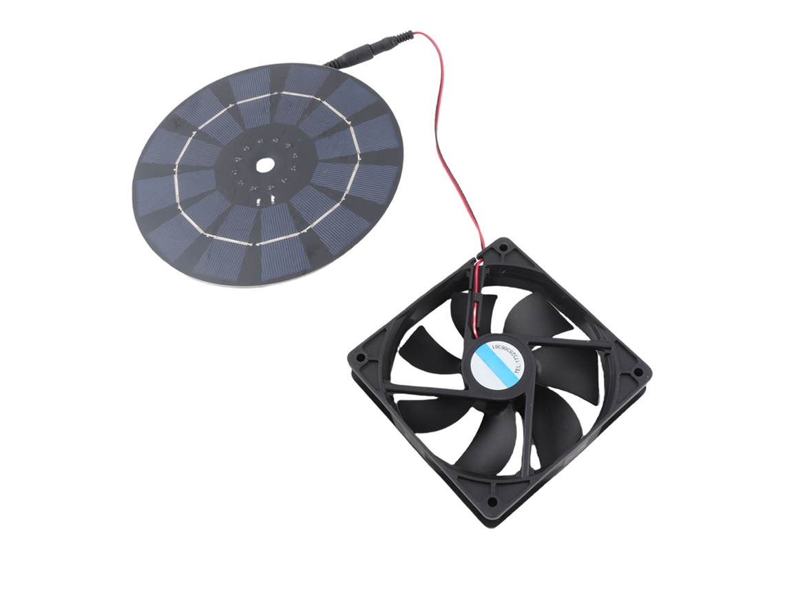 Extractor solar de 10 W con panel de silicio monocristalino para caseta de mascotas