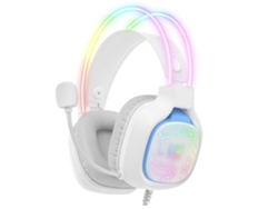 Auriculares para juegos para PC con micrófono, auriculares con cable con cancelación de ruido y LED RGB.