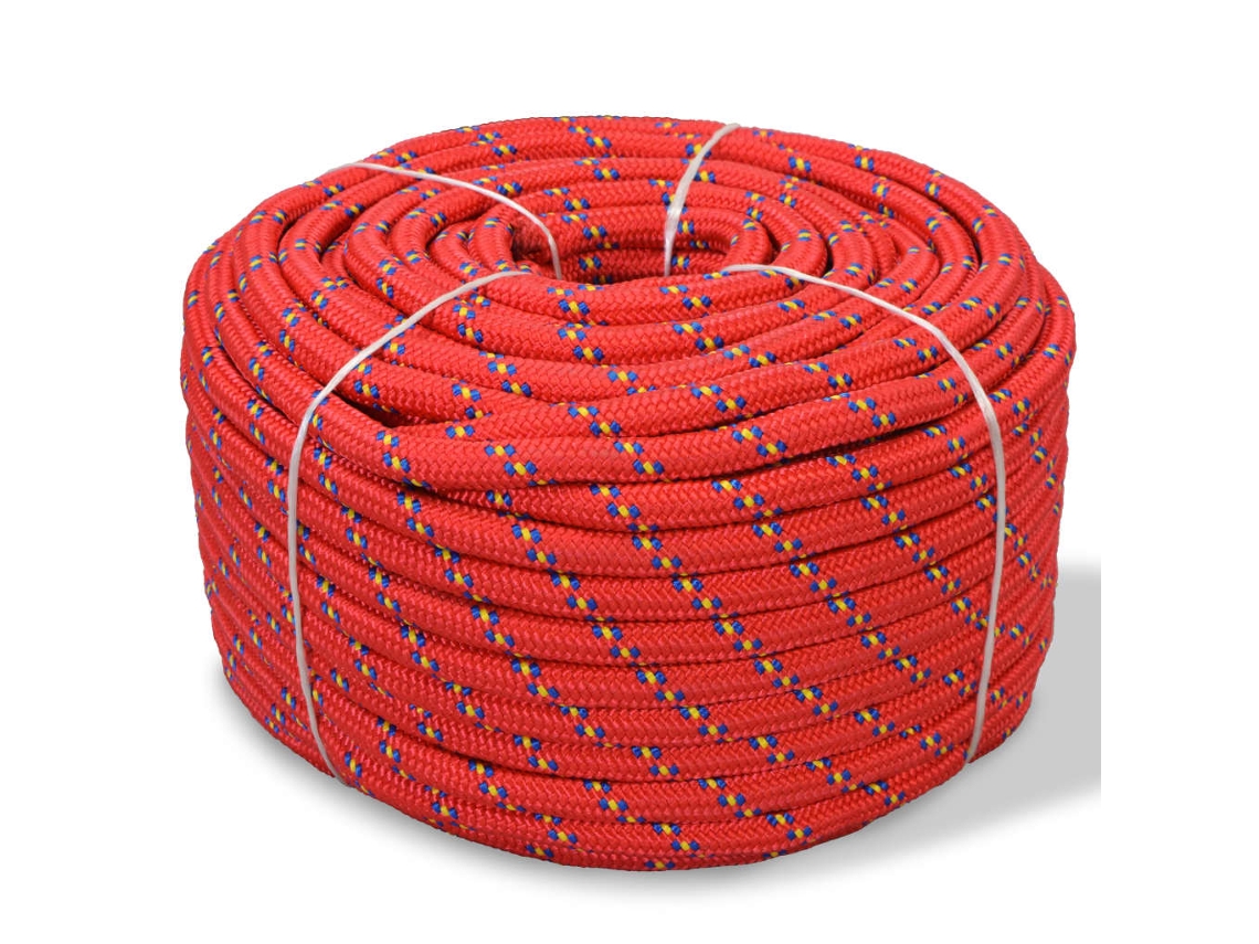 Cuerda Marina De Polipropileno 6 Mm 100 M Rojo