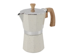Cafetera italiana clásica de 300 ml, fácil de usar, conserva el sabor, para 6 tazas, color beige