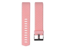 Pulsera De Reemplazo Para Fitbit Charge 2, Material De Silicona, Diseño De Patrón De Diamantes, Rosa