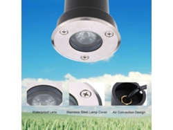 2026-lámpara Led Subterránea 1w Ac/dc 12v 100lm Cristal Templado Ip67 Impermeable Exterior Jardín Camino Paisaje Blanco