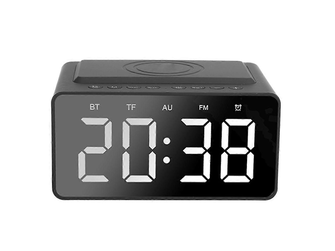 Altavoz Bluetooth inalámbrico portátil BT508 con pantalla LED, reloj, alarma y altavoz Chennnls