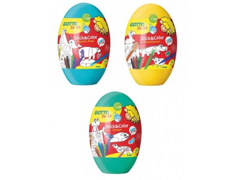 Plastilina GIOTTO Be-Be Egg Colouring Kit F472700 Con Pegatinas + Tarjetas (Edad Mínima Recomendada: 3 años)