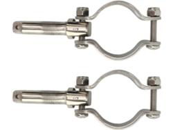 Collier De Nage À Pince En Acier Inoxydable Poli Pour Bateaux Marins, Kayaks, Radeaux D'eau, Rame