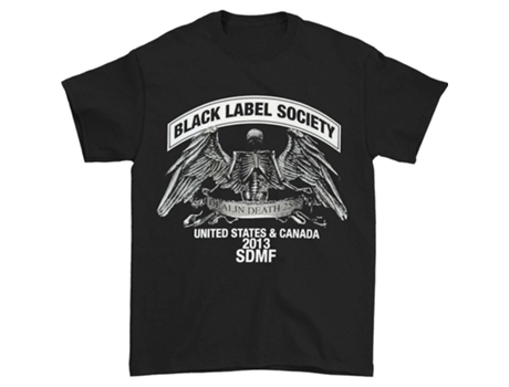 Camiseta ROCKINSTONE Black Label Society Metal Skully Wings (XL)
