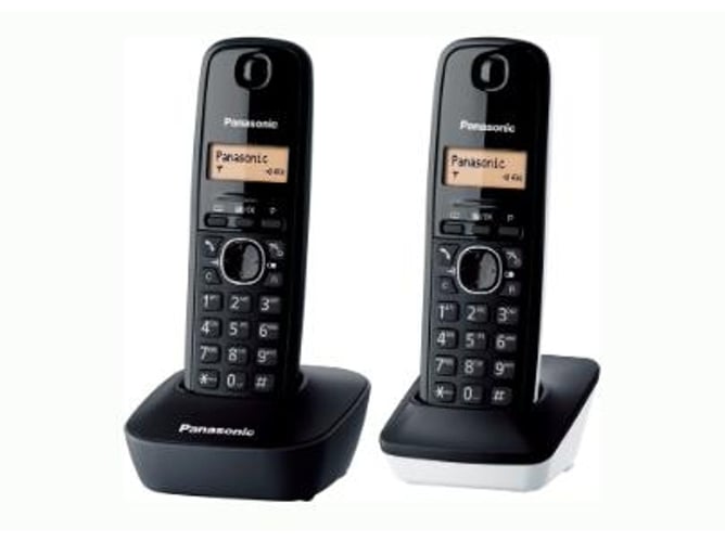 Teléfono Inalámbrico Dúo PANASONIC KX-TG1612 Blanco y Negro